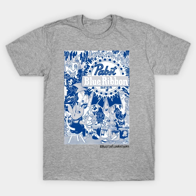 Pabst Blue Rats - Painter T-Shirt by Austin Floyd Artwork